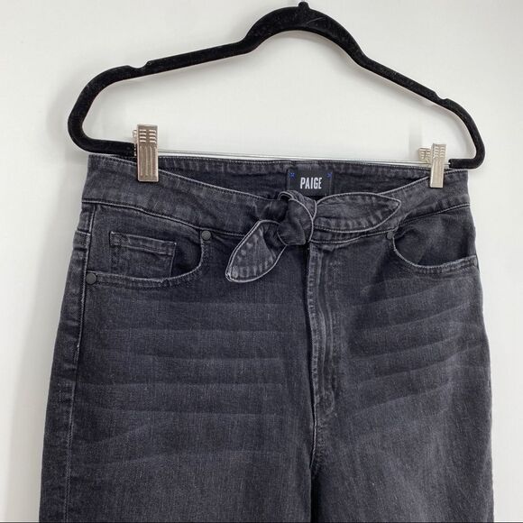 Paige Margot Straight Tie Waist Raw Hem Jeans 31 - Picture 6 of 11